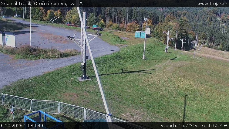 Skiareál Troják - Otočná kamera, svah A - 6.10.2026 v 10:30