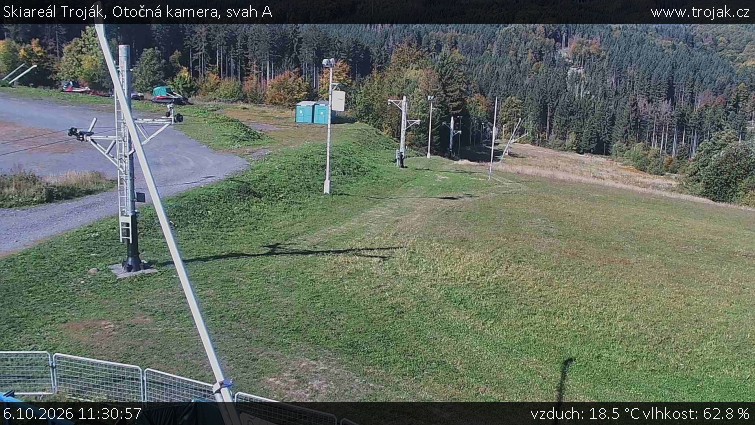 Skiareál Troják - Otočná kamera, svah A - 6.10.2026 v 11:30