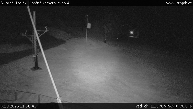 Skiareál Troják - Otočná kamera, svah A - 6.10.2026 v 21:30