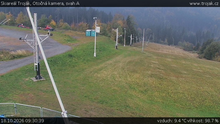 Skiareál Troják - Otočná kamera, svah A - 18.10.2026 v 09:30