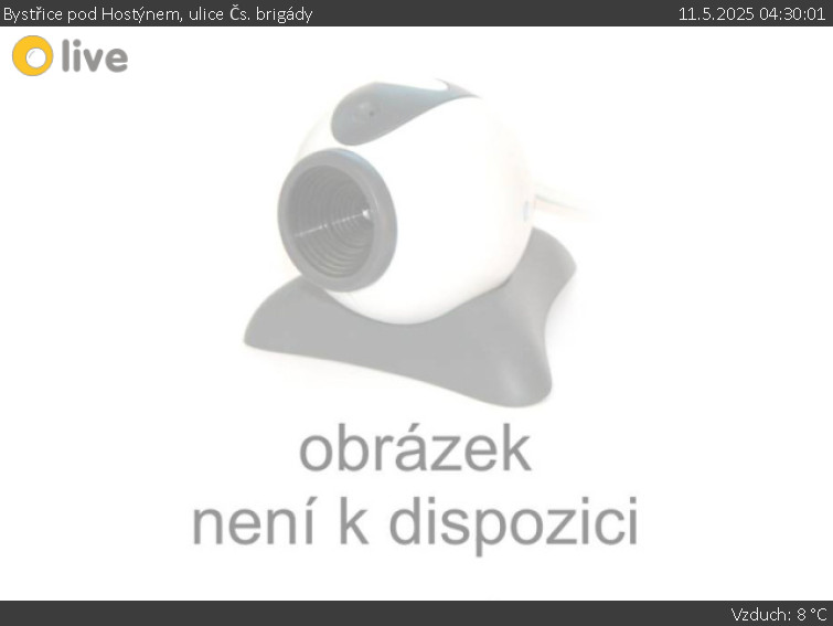 Město Bystřice pod Hostýnem - Bystřice pod Hostýnem, ulice Čs. brigády - 11.5.2025 v 04:30 Město Bystřice pod Hostýnem - Bystřice pod Hostýnem, ulice Čs. brigády - 11.5.2025 v 04:30