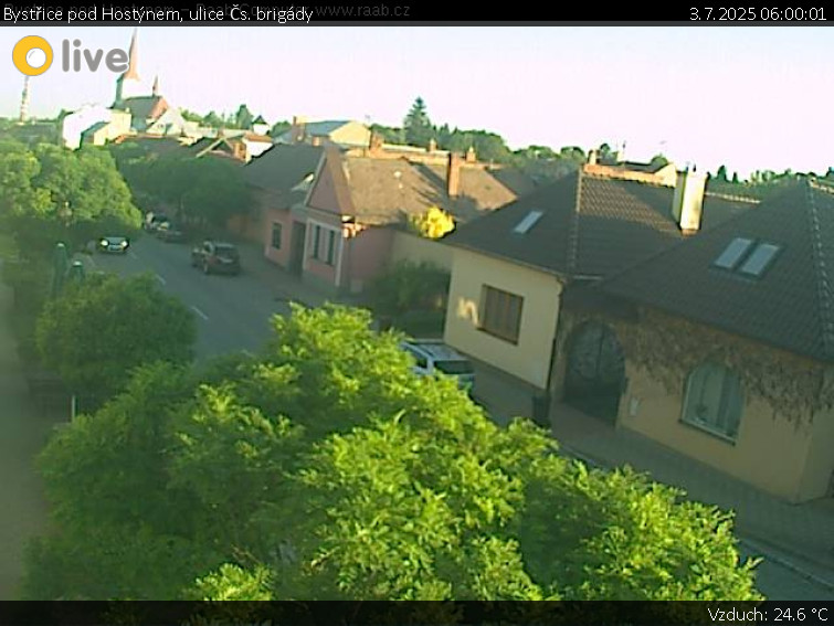 Město Bystřice pod Hostýnem - Bystřice pod Hostýnem, ulice Čs. brigády - 3.7.2025 v 06:00