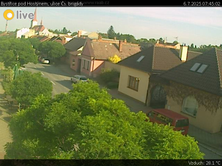 Město Bystřice pod Hostýnem - Bystřice pod Hostýnem, ulice Čs. brigády - 6.7.2025 v 07:45 Město Bystřice pod Hostýnem - Bystřice pod Hostýnem, ulice Čs. brigády - 6.7.2025 v 07:45