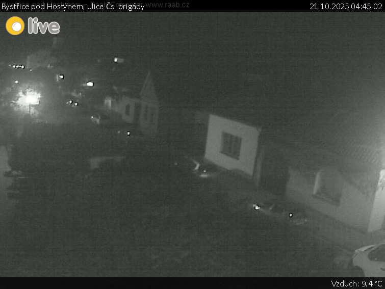 Město Bystřice pod Hostýnem - Bystřice pod Hostýnem, ulice Čs. brigády - 21.10.2025 v 04:45 Město Bystřice pod Hostýnem - Bystřice pod Hostýnem, ulice Čs. brigády - 21.10.2025 v 04:45