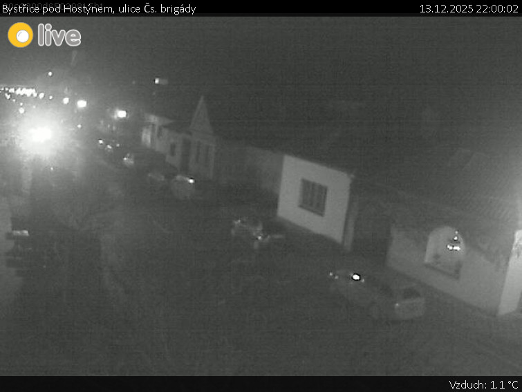 Město Bystřice pod Hostýnem - Bystřice pod Hostýnem, ulice Čs. brigády - 13.12.2025 v 22:00