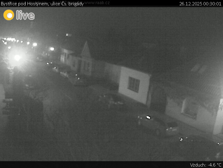 Město Bystřice pod Hostýnem - Bystřice pod Hostýnem, ulice Čs. brigády - 26.12.2025 v 00:30