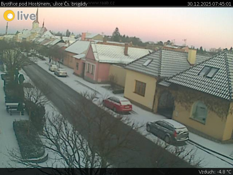 Město Bystřice pod Hostýnem - Bystřice pod Hostýnem, ulice Čs. brigády - 30.12.2025 v 07:45