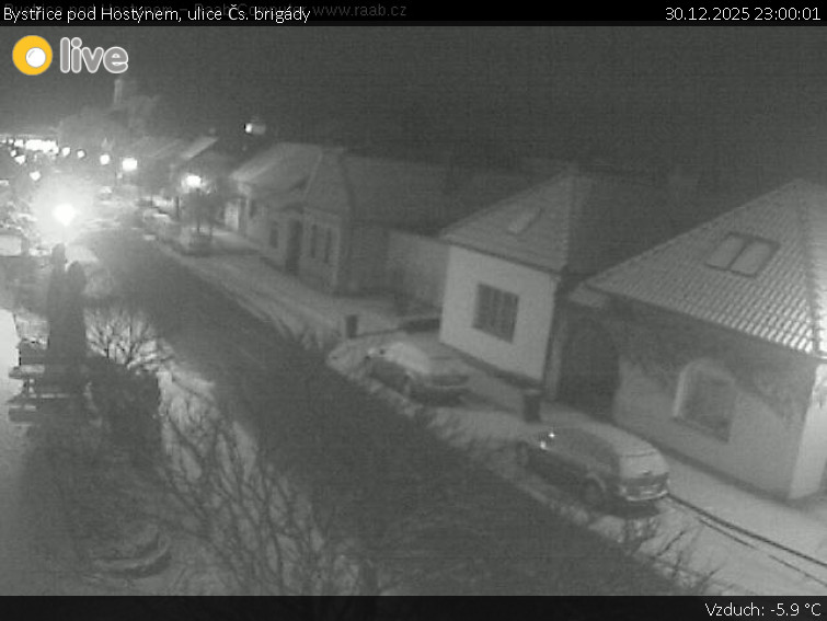 Město Bystřice pod Hostýnem - Bystřice pod Hostýnem, ulice Čs. brigády - 30.12.2025 v 23:00