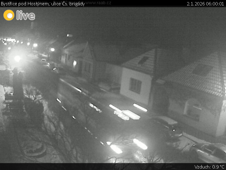 Město Bystřice pod Hostýnem - Bystřice pod Hostýnem, ulice Čs. brigády - 2.1.2026 v 06:00