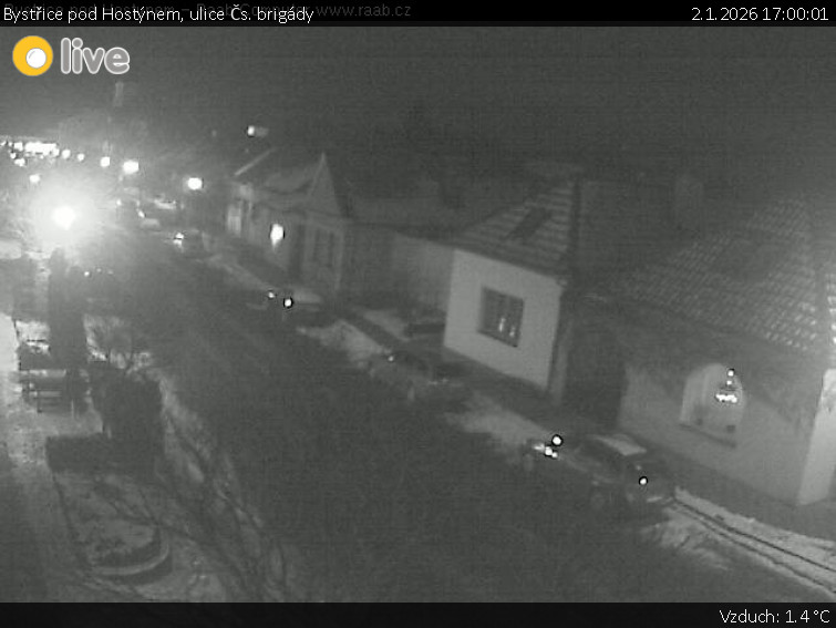 Město Bystřice pod Hostýnem - Bystřice pod Hostýnem, ulice Čs. brigády - 2.1.2026 v 17:00
