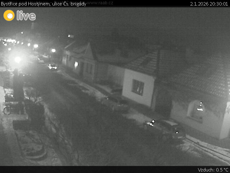 Město Bystřice pod Hostýnem - Bystřice pod Hostýnem, ulice Čs. brigády - 2.1.2026 v 20:30