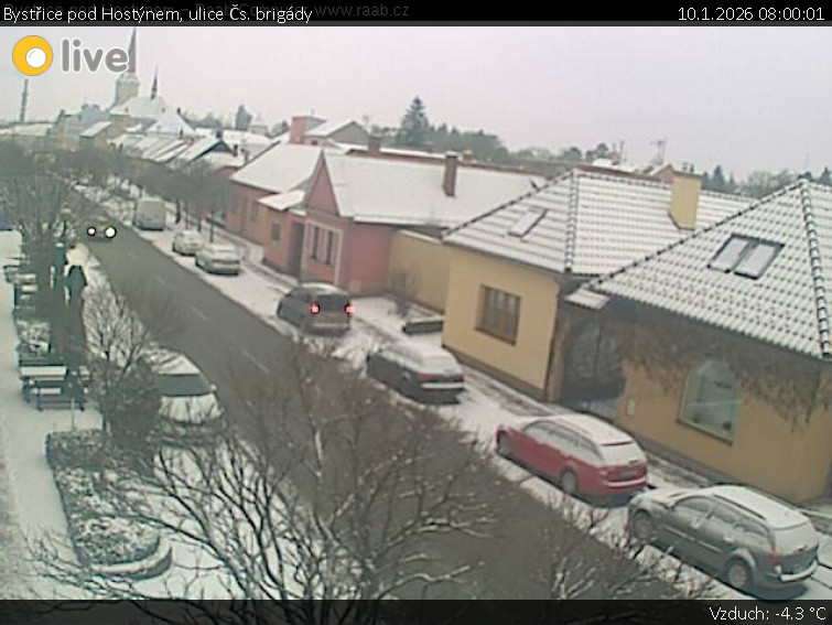 Město Bystřice pod Hostýnem - Bystřice pod Hostýnem, ulice Čs. brigády - 10.1.2026 v 08:00