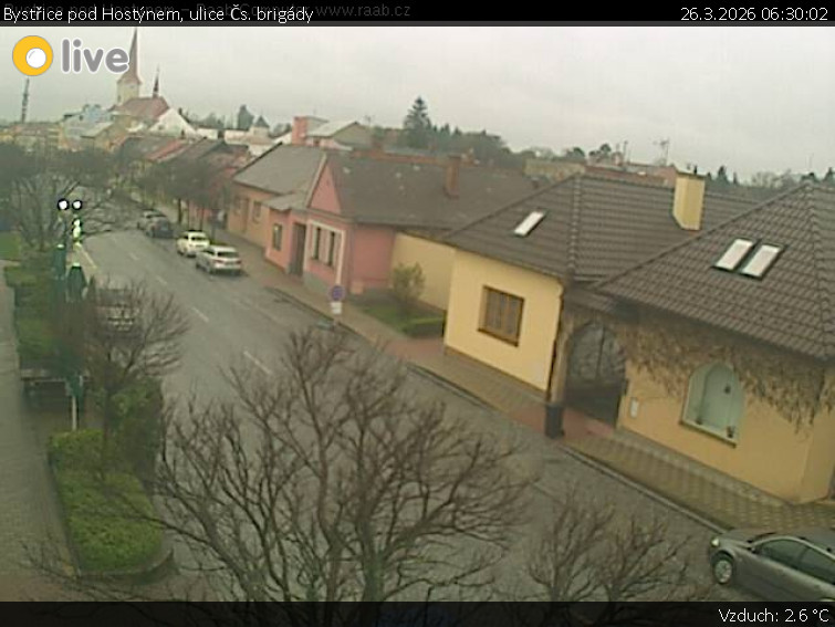 Město Bystřice pod Hostýnem - Bystřice pod Hostýnem, ulice Čs. brigády - 26.3.2026 v 06:30