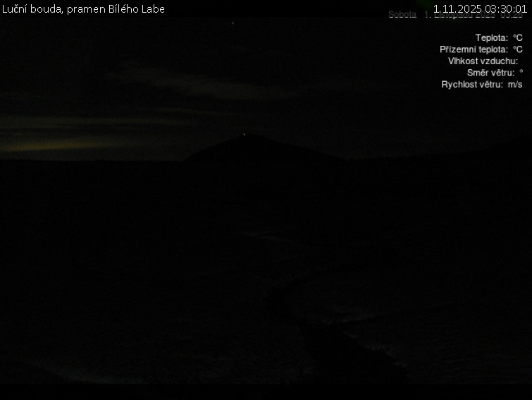 Luční bouda - Luční bouda, pramen Bílého Labe - 1.11.2025 v 03:30 Luční bouda - Luční bouda, pramen Bílého Labe - 1.11.2025 v 03:30
