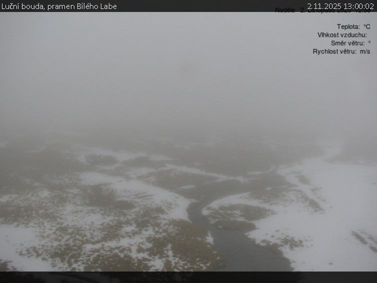 Luční bouda - Luční bouda, pramen Bílého Labe - 2.11.2025 v 13:00 Luční bouda - Luční bouda, pramen Bílého Labe - 2.11.2025 v 13:00