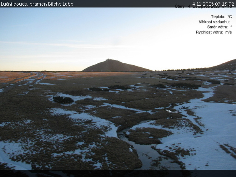 Luční bouda - Luční bouda, pramen Bílého Labe - 4.11.2025 v 07:15