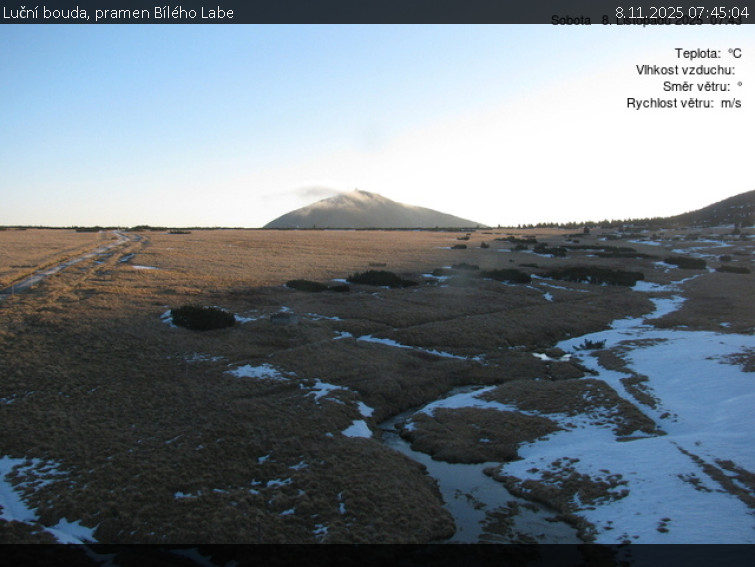 Luční bouda - Luční bouda, pramen Bílého Labe - 8.11.2025 v 07:45