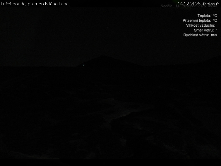 Luční bouda - Luční bouda, pramen Bílého Labe - 14.12.2025 v 05:45