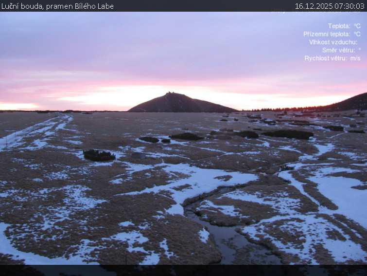 Luční bouda - Luční bouda, pramen Bílého Labe - 16.12.2025 v 07:30
