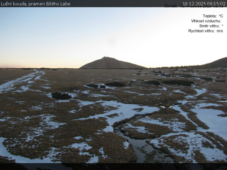 Luční bouda - Luční bouda, pramen Bílého Labe - 18.12.2025 v 08:15