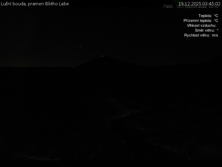 Luční bouda - Luční bouda, pramen Bílého Labe - 19.12.2025 v 03:45