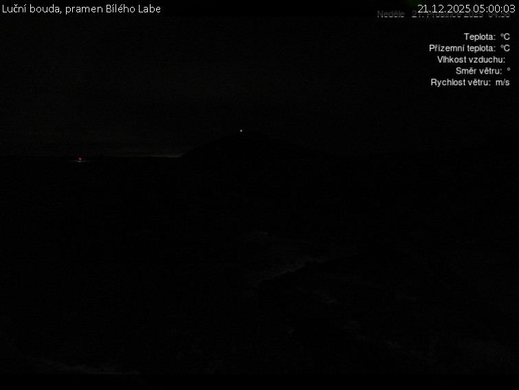 Luční bouda - Luční bouda, pramen Bílého Labe - 21.12.2025 v 05:00