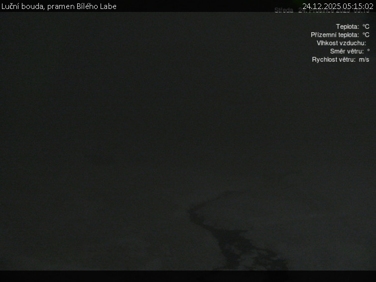 Luční bouda - Luční bouda, pramen Bílého Labe - 24.12.2025 v 05:15