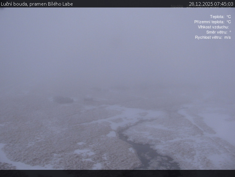 Luční bouda - Luční bouda, pramen Bílého Labe - 28.12.2025 v 07:45