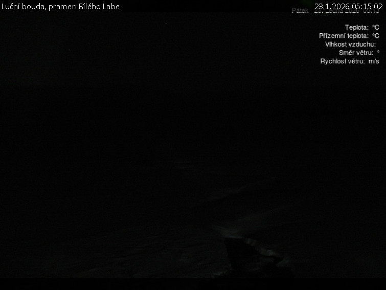 Luční bouda - Luční bouda, pramen Bílého Labe - 23.1.2026 v 05:15