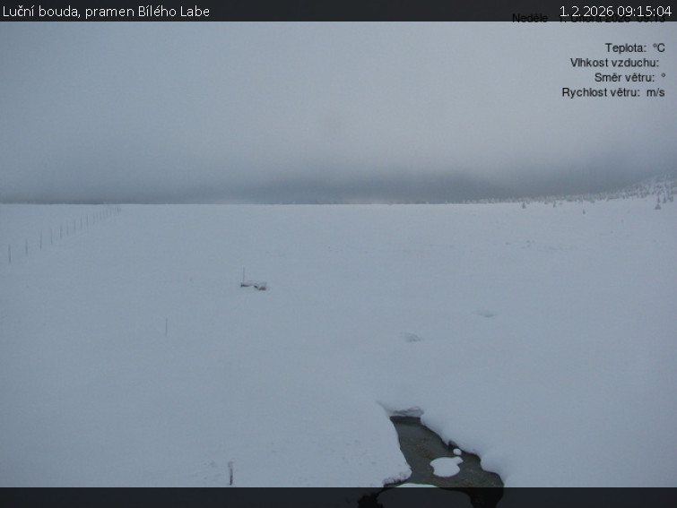 Luční bouda - Luční bouda, pramen Bílého Labe - 1.2.2026 v 09:15