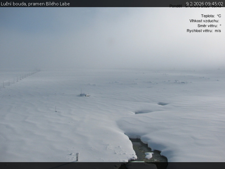Luční bouda - Luční bouda, pramen Bílého Labe - 9.2.2026 v 09:45