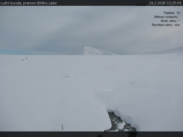 Luční bouda - Luční bouda, pramen Bílého Labe - 19.2.2026 v 12:15