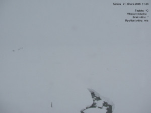 Luční bouda - Luční bouda, pramen Bílého Labe - 21.2.2026 v 11:45 Luční bouda - Luční bouda, pramen Bílého Labe - 21.2.2026 v 11:45