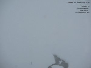 Luční bouda - Luční bouda, pramen Bílého Labe - 23.2.2026 v 10:45 Luční bouda - Luční bouda, pramen Bílého Labe - 23.2.2026 v 10:45