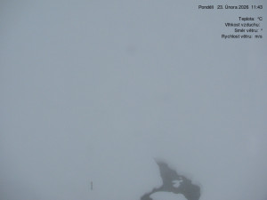 Luční bouda - Luční bouda, pramen Bílého Labe - 23.2.2026 v 11:45 Luční bouda - Luční bouda, pramen Bílého Labe - 23.2.2026 v 11:45