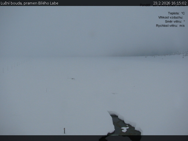 Luční bouda - Luční bouda, pramen Bílého Labe - 23.2.2026 v 16:15
