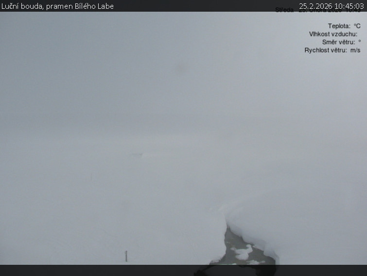 Luční bouda - Luční bouda, pramen Bílého Labe - 25.2.2026 v 10:45
