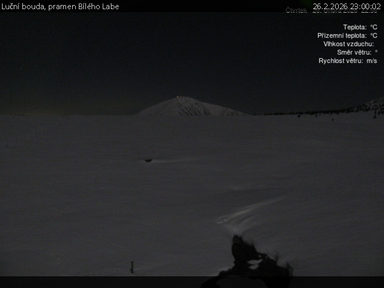 Luční bouda - Luční bouda, pramen Bílého Labe - 26.2.2026 v 23:00