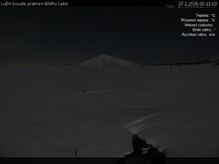 Luční bouda - Luční bouda, pramen Bílého Labe - 27.2.2026 v 00:15