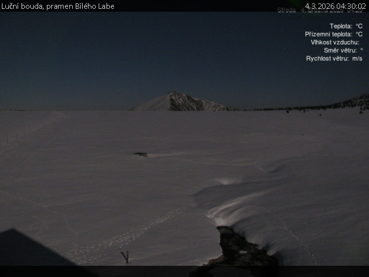 Luční bouda - Luční bouda, pramen Bílého Labe - 4.3.2026 v 04:30