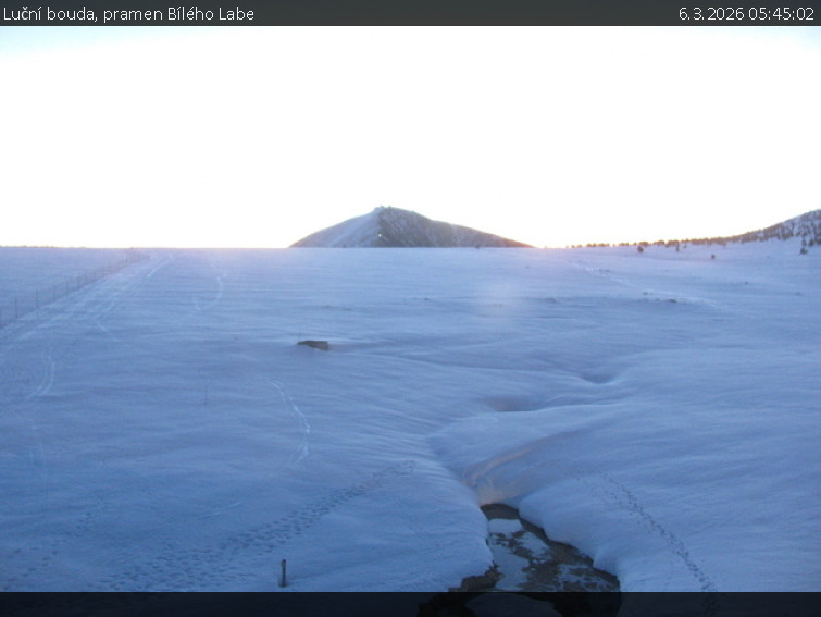 Luční bouda - Luční bouda, pramen Bílého Labe - 6.3.2026 v 05:45