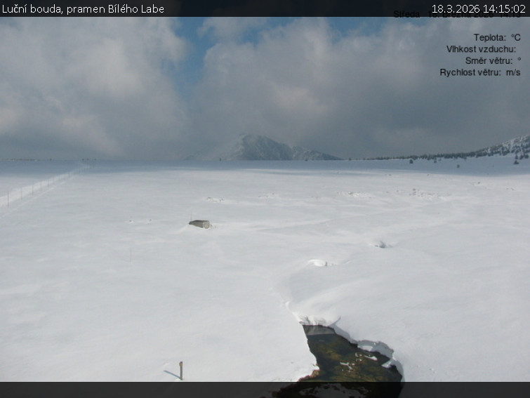 Luční bouda - Luční bouda, pramen Bílého Labe - 18.3.2026 v 14:15
