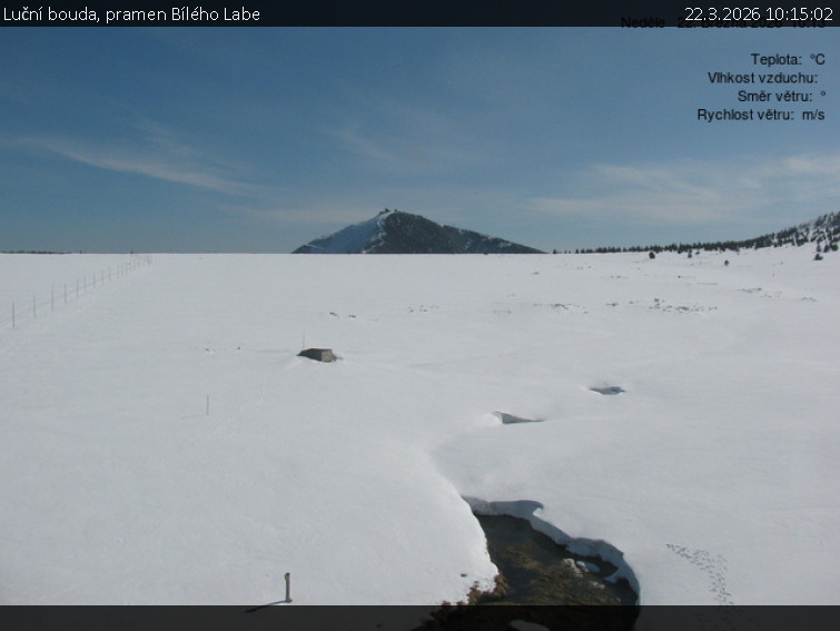 Luční bouda - Luční bouda, pramen Bílého Labe - 22.3.2026 v 10:15