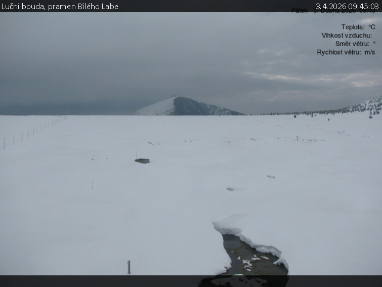Luční bouda - Luční bouda, pramen Bílého Labe - 3.4.2026 v 09:45