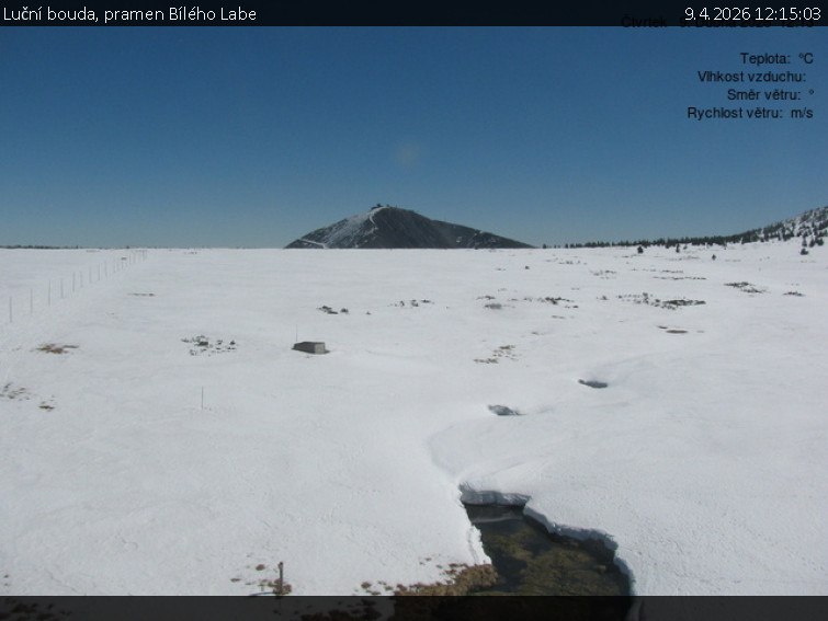 Luční bouda - Luční bouda, pramen Bílého Labe - 9.4.2026 v 12:15