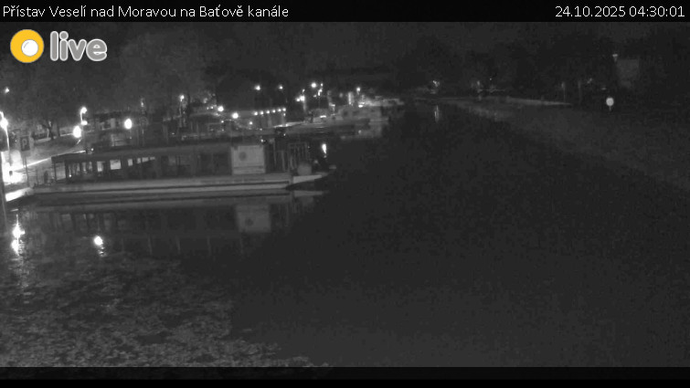 Baťův kanál - Přístav Veselí nad Moravou na Baťově kanále - 24.10.2025 v 04:30