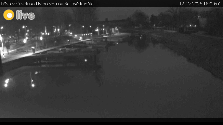 Baťův kanál - Přístav Veselí nad Moravou na Baťově kanále - 12.12.2025 v 18:00