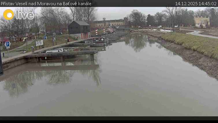 Baťův kanál - Přístav Veselí nad Moravou na Baťově kanále - 14.12.2025 v 14:45