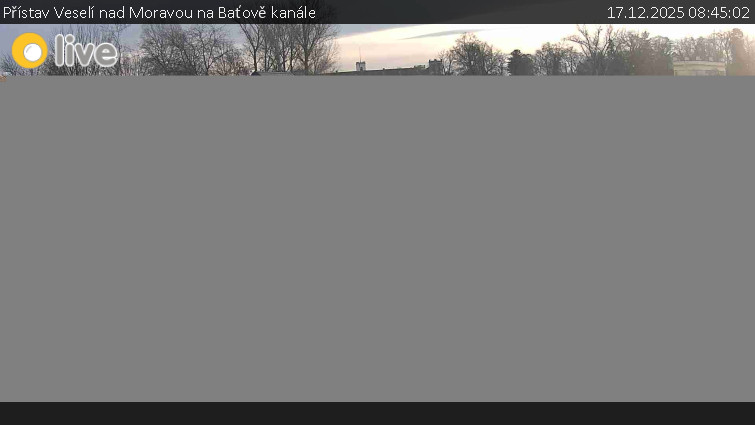 Baťův kanál - Přístav Veselí nad Moravou na Baťově kanále - 17.12.2025 v 08:45