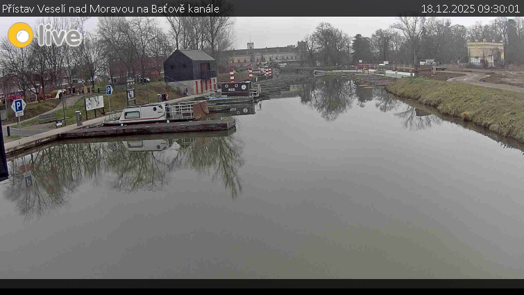 Baťův kanál - Přístav Veselí nad Moravou na Baťově kanále - 18.12.2025 v 09:30